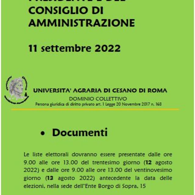 Documenti necessari per presentazione all’ Elezioni