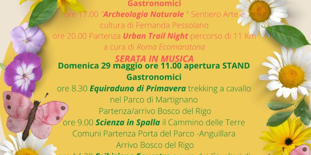 Festa di Primavera Sabato 28 e Domenica 29